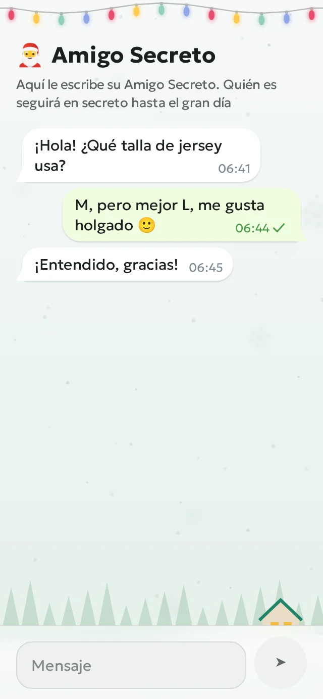 Chat anónimo: el Amigo Secreto pregunta y la otra persona responde